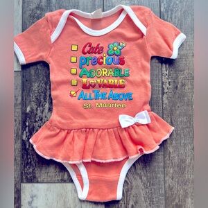 NWOT 2-pc Girls size M “Say it With Love” brand coordinating coral top/panty set